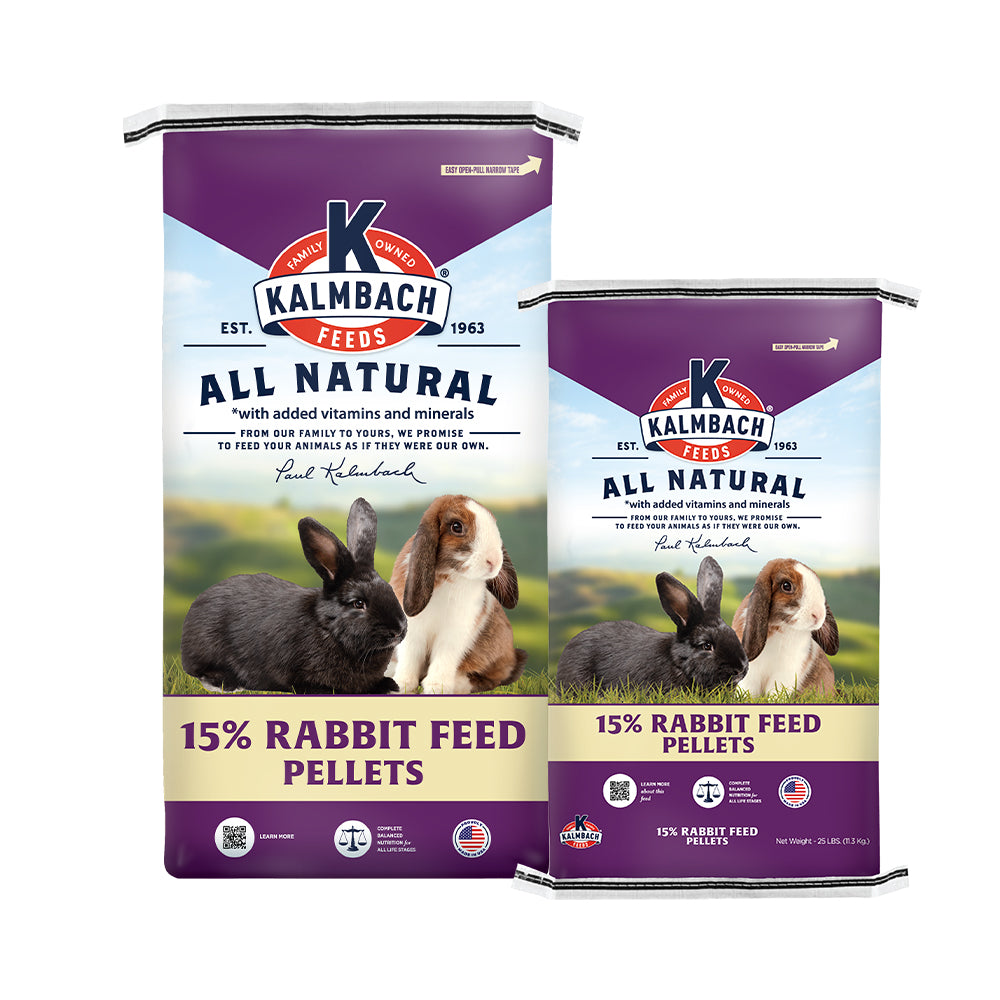 Kalmbach 15% Rabbit Pellet – Kalmbach Feeds®