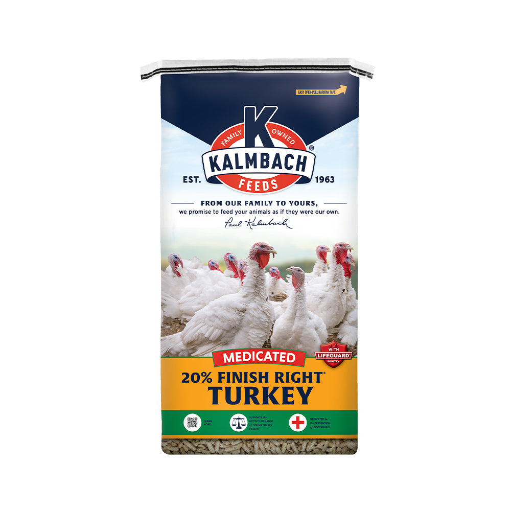 LR_d　鶏冠　牛肺 20% Finish Right® Turkey (Medicated) – Kalmbach Feeds®