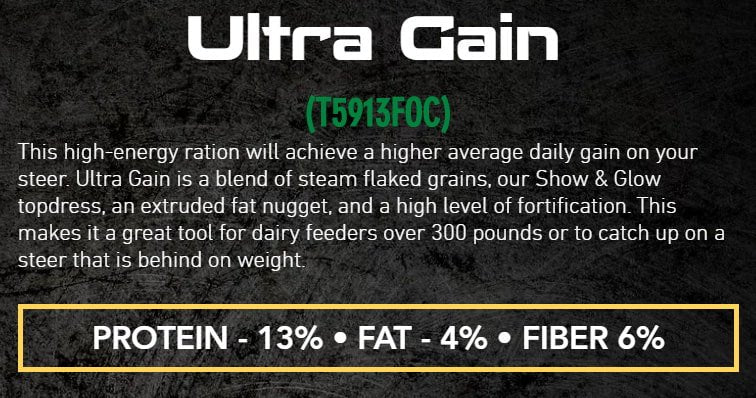 foc ultra gain cattle feed description