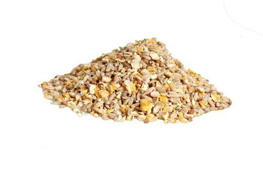kalmbach 5-grain premium scratch grain non-gmo textured chicken feed photo