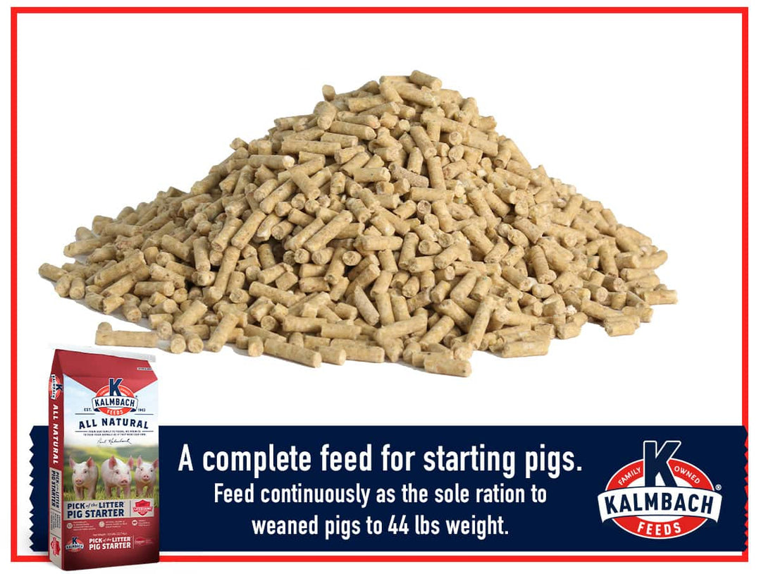 kalmbach pick of the litter pig feed pellet description