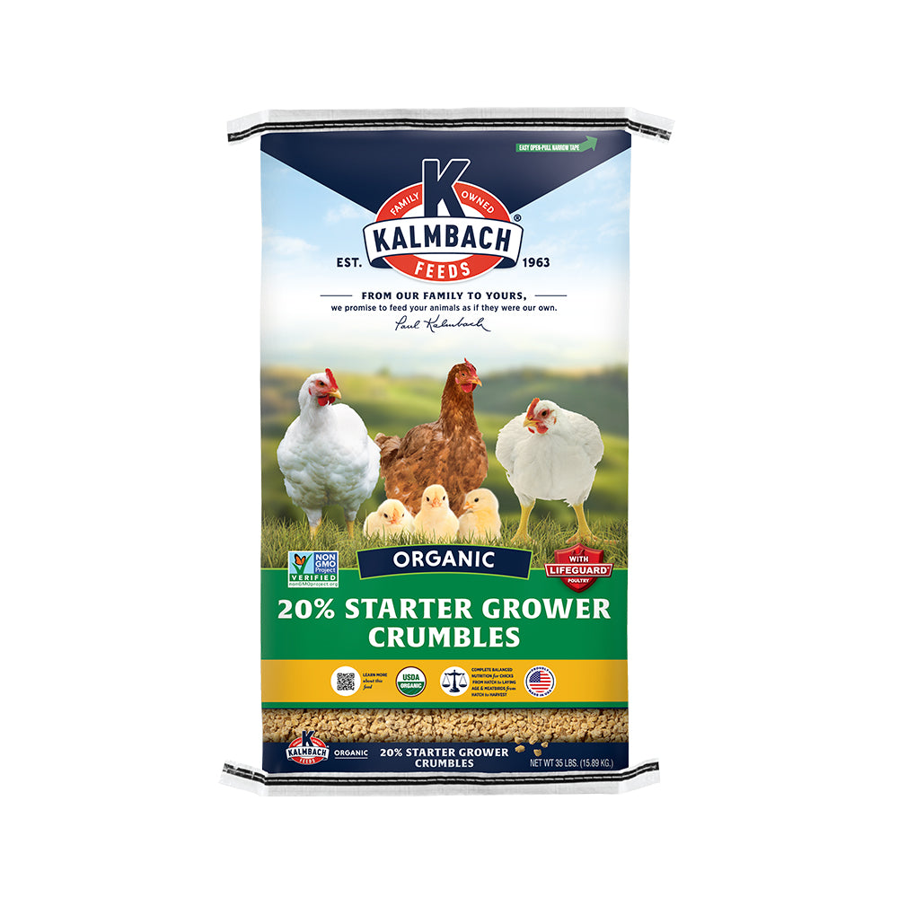 20% Organic Chick and Meatbird Starter Grower (Crumble)