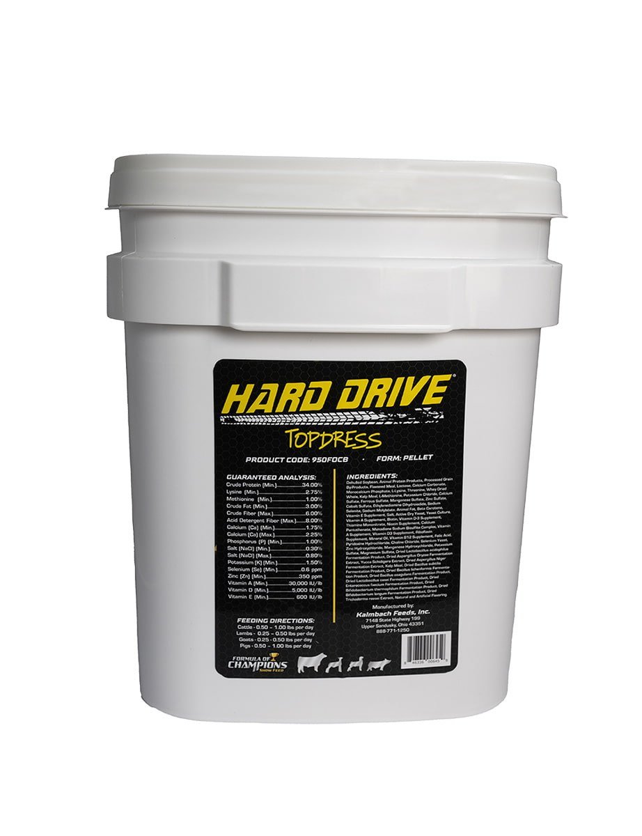 foc hard drive topdress bucket back livestock supplement