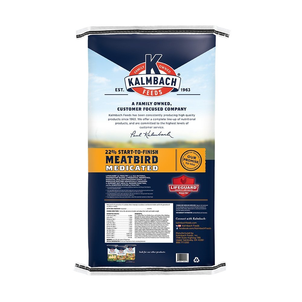 22% Start-To-Finish Medicated Meatbird Feed – Kalmbach Feeds®