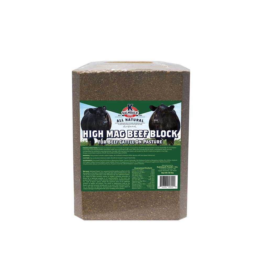 kalmbach feeds high mag block for beef cattle