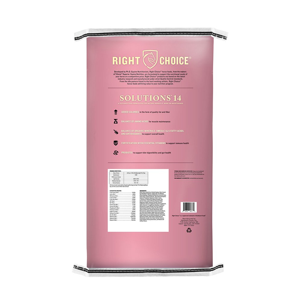 right choice solutions 14 textured horse feed
